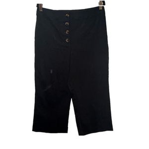 Loft Wide Leg Crop Pants super soft deep black 12P 12 Petite